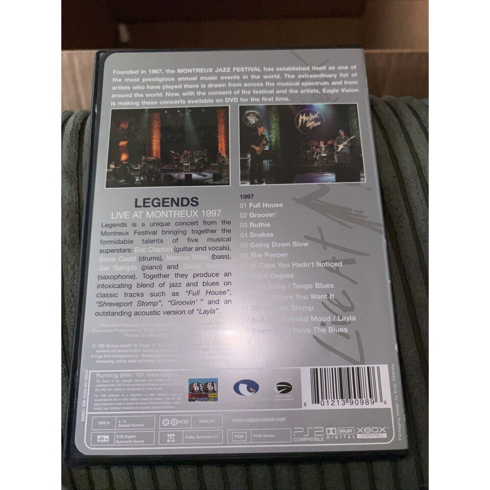 Legends: Live at Montreux 1997 (DVD) Eric Clapton, David Sanborn, Steve Gadd